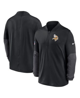 Men's Black Minnesota Vikings Sideline Dri-FIT Half-Zip Pullover Sweatshirt