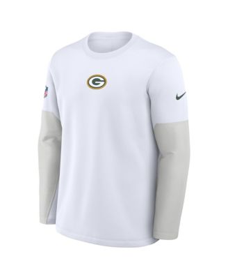 Men's White Green Bay Packers Sideline Scripted to Win Performance Long Sleeve T-Shirt