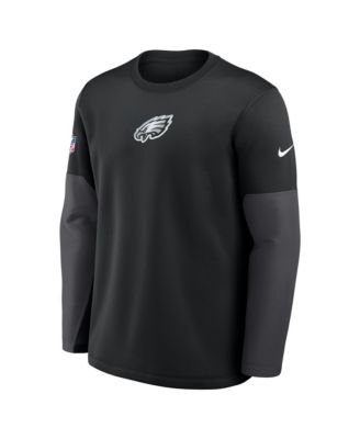 Men's Black Philadelphia Eagles Sideline Scripted to Win Performance Long Sleeve T-Shirt