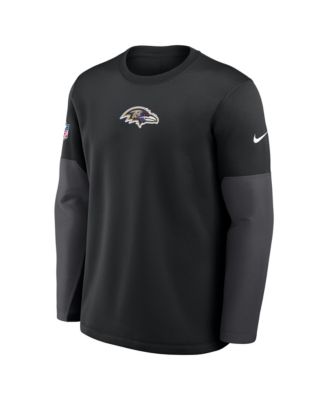 Men's Black Baltimore Ravens Sideline Scripted to Win Performance Long Sleeve T-Shirt
