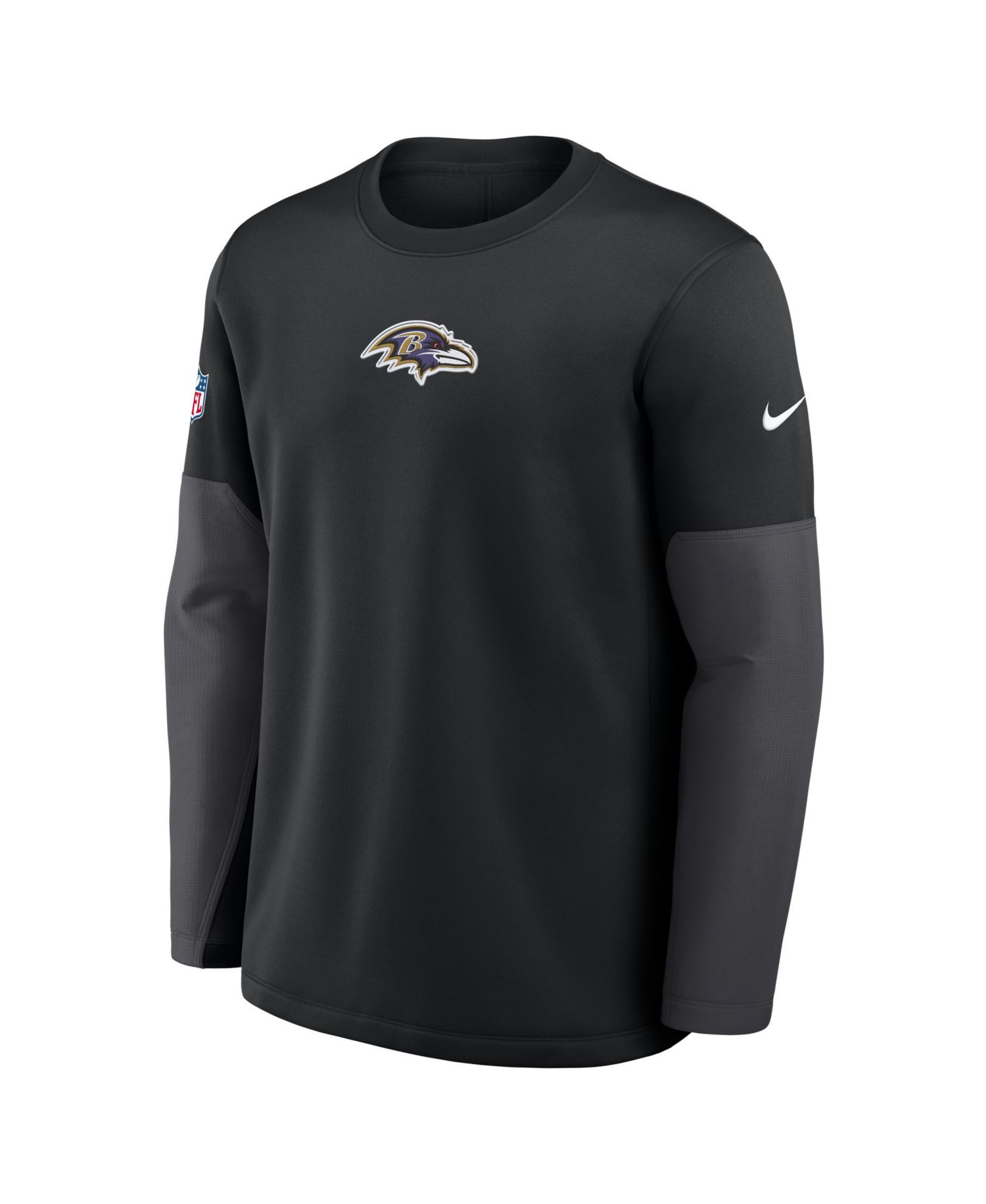 Men's Black Baltimore Ravens Sideline Scripted to Win Performance Long Sleeve T-Shirt