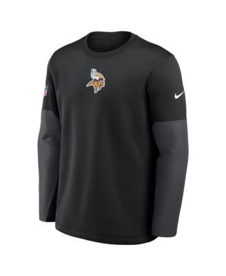 Men's Black Minnesota Vikings Sideline Scripted to Win Performance Long Sleeve T-Shirt