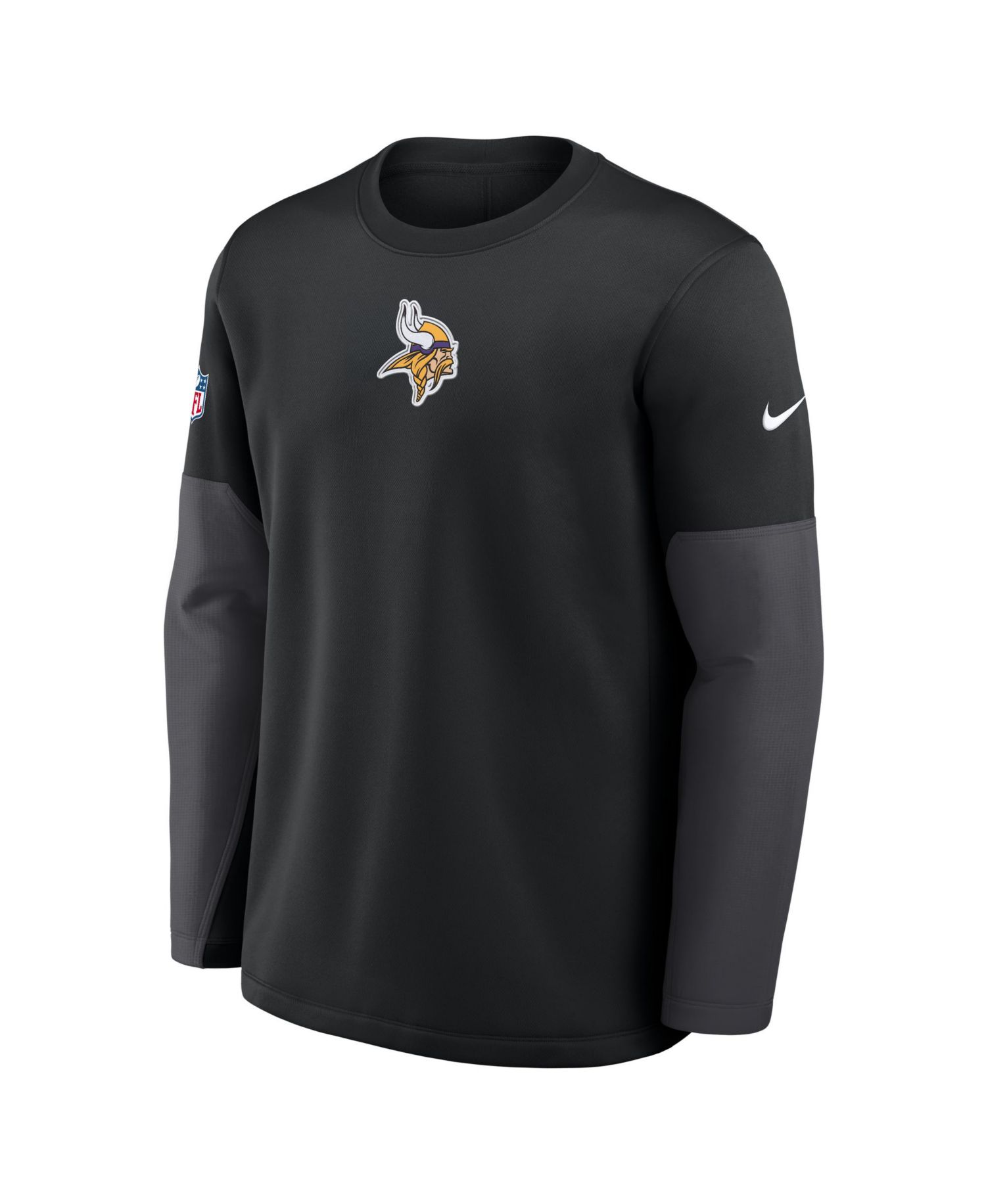 Men's Black Minnesota Vikings Sideline Scripted to Win Performance Long Sleeve T-Shirt