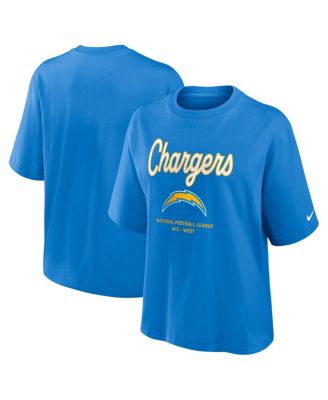 Women's Powder Blue Los Angeles Chargers Essential Script Relaxed Boxy T-Shirt