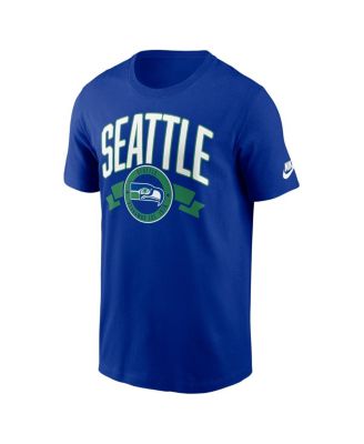 Men's Royal Seattle Seahawks Rewind Front and Back Hit Essential T-Shirt