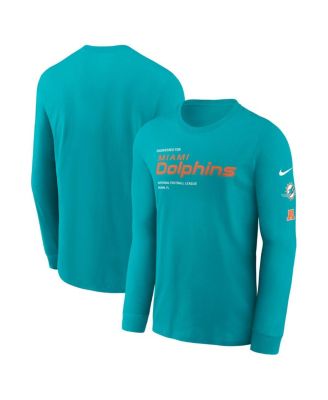 Nike - Men's Aqua Miami Dolphins Play to Win Essential Long Sleeve T-Shirt