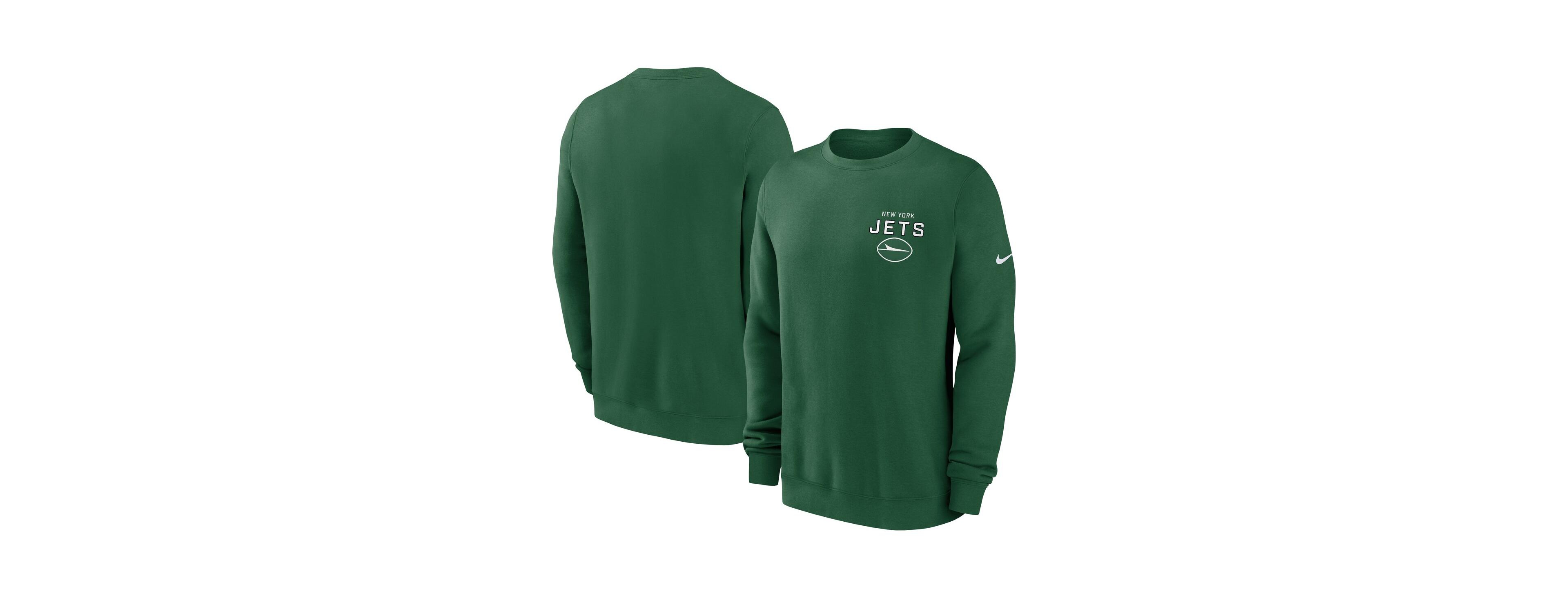 Nike Men's Green New York Jets Primetime Club Fleece Pullover Sweatshirt
