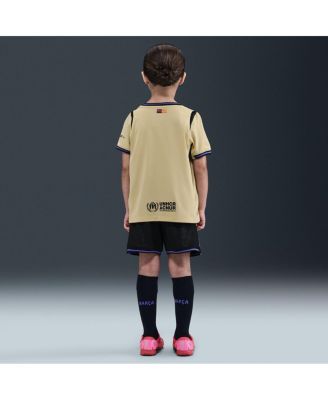 Big Boys and Girls Gold Barcelona 2025/26 Stadium Kit Set