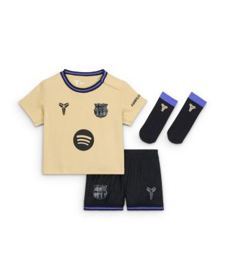 Nike - Baby Boys and Girls Gold Barcelona 2025/26 Training Stadium Kit Set