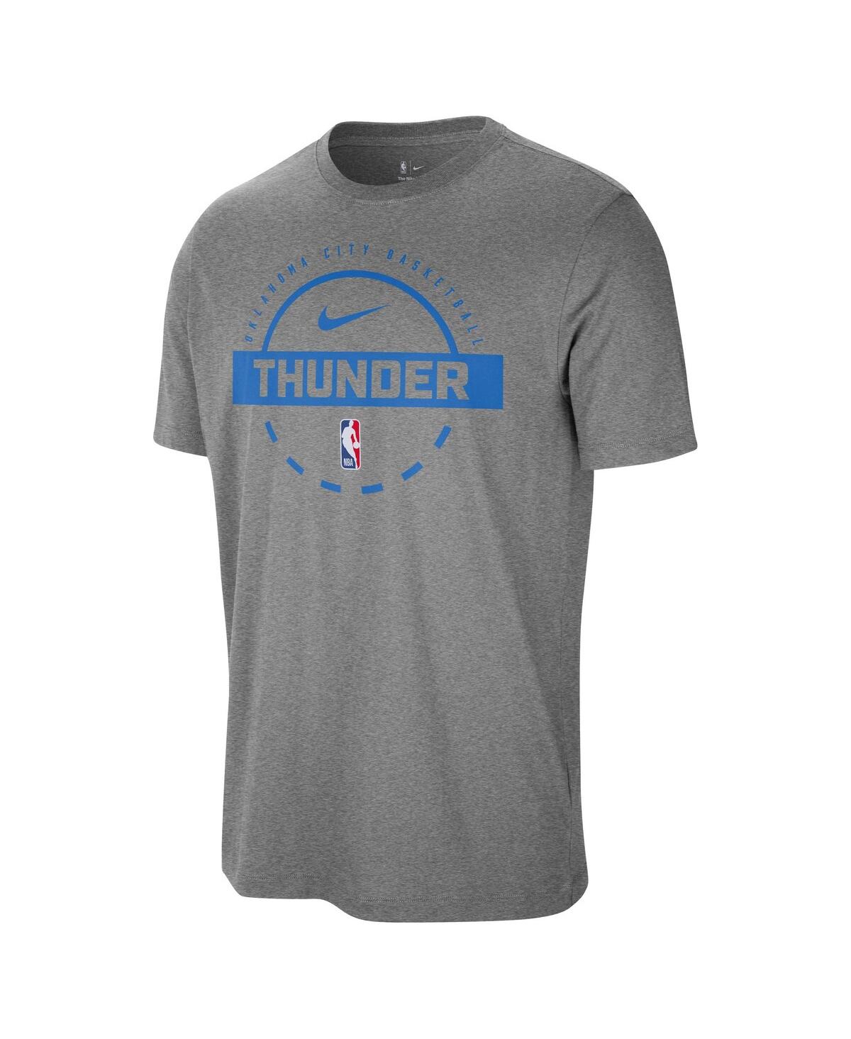 Nike Men's Charcoal Oklahoma City Thunder Authentic Practice T-shirt In Gray