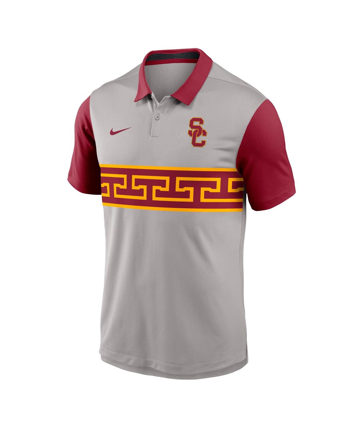 Nike Men's Gray/Cardinal Usc Trojans Vapor Performance Polo Shirt