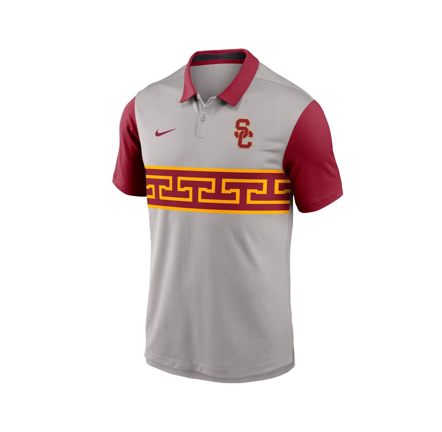 Men's Gray/Cardinal USC Trojans Vapor Performance Polo Shirt