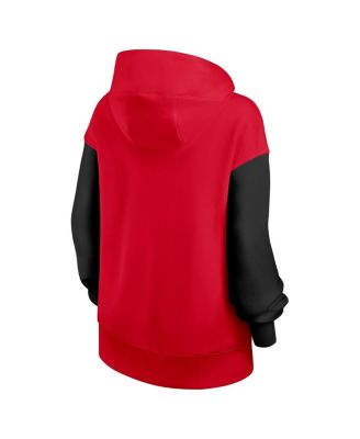 Women's Scarlet/Black Ohio State Buckeyes Oversized Legacy Phoenix Pullover Hoodie