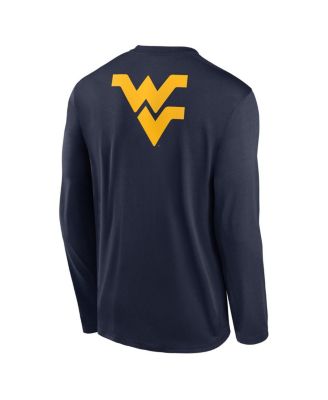 Men's Navy West Virginia Mountaineers Primetime Campus 2-Hit Legend Long Sleeve T-Shirt