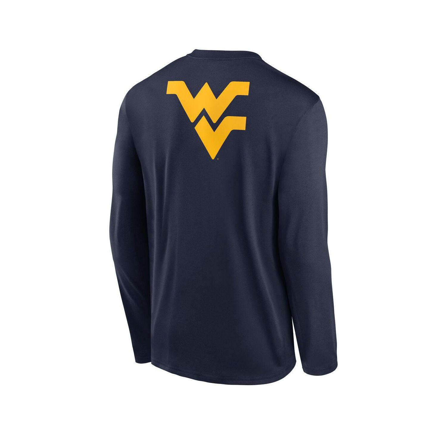 Men's Navy West Virginia Mountaineers Primetime Campus 2-Hit Legend Long Sleeve T-Shirt