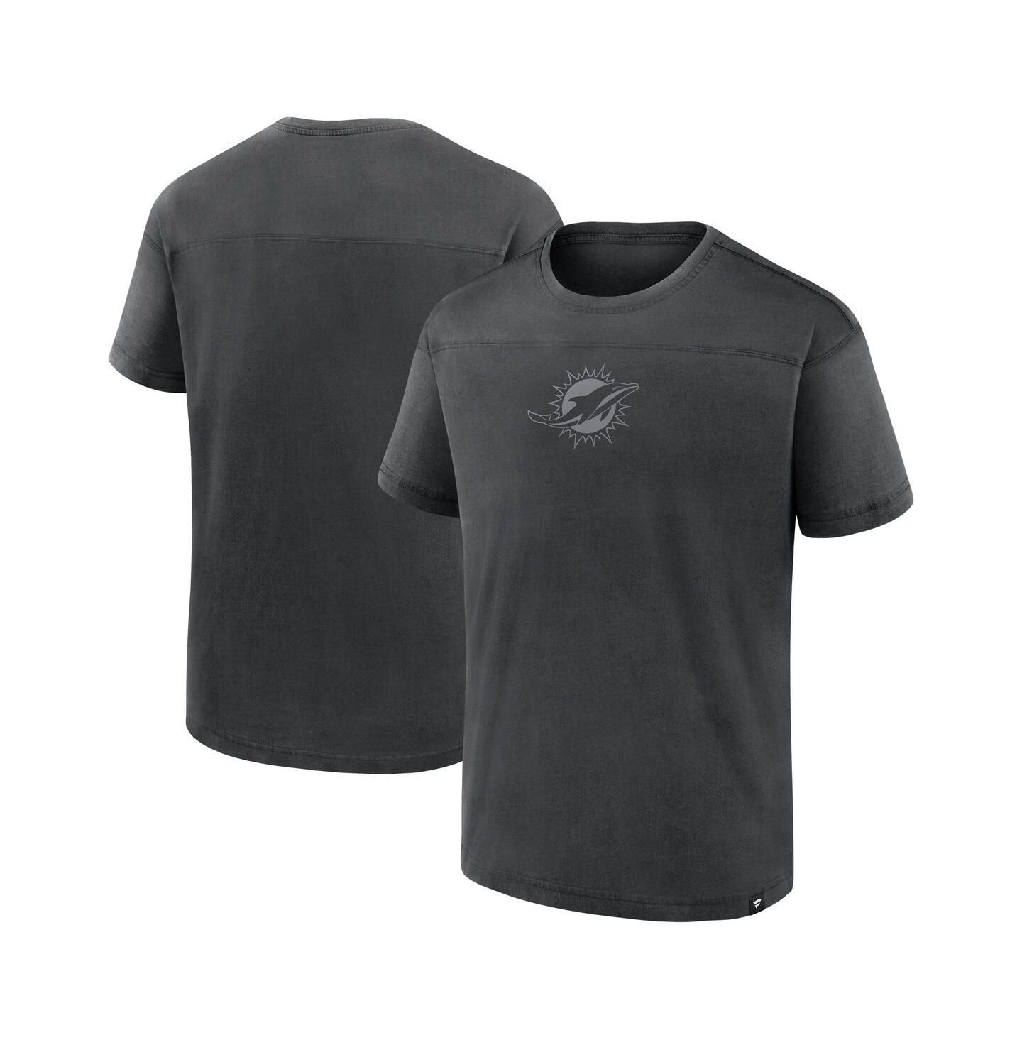 Мужская футболка Fanatics Black Miami Dolphins Mini Tonal — фото 1