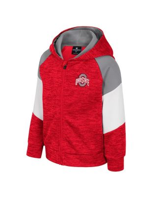 Toddler Scarlet Ohio State Buckeyes Spirit Hollow Full-Zip Hoodie