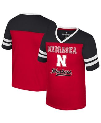 Colosseum - Big Girls Scarlet Nebraska Huskers Princess Bubblegum Bling T-Shirt