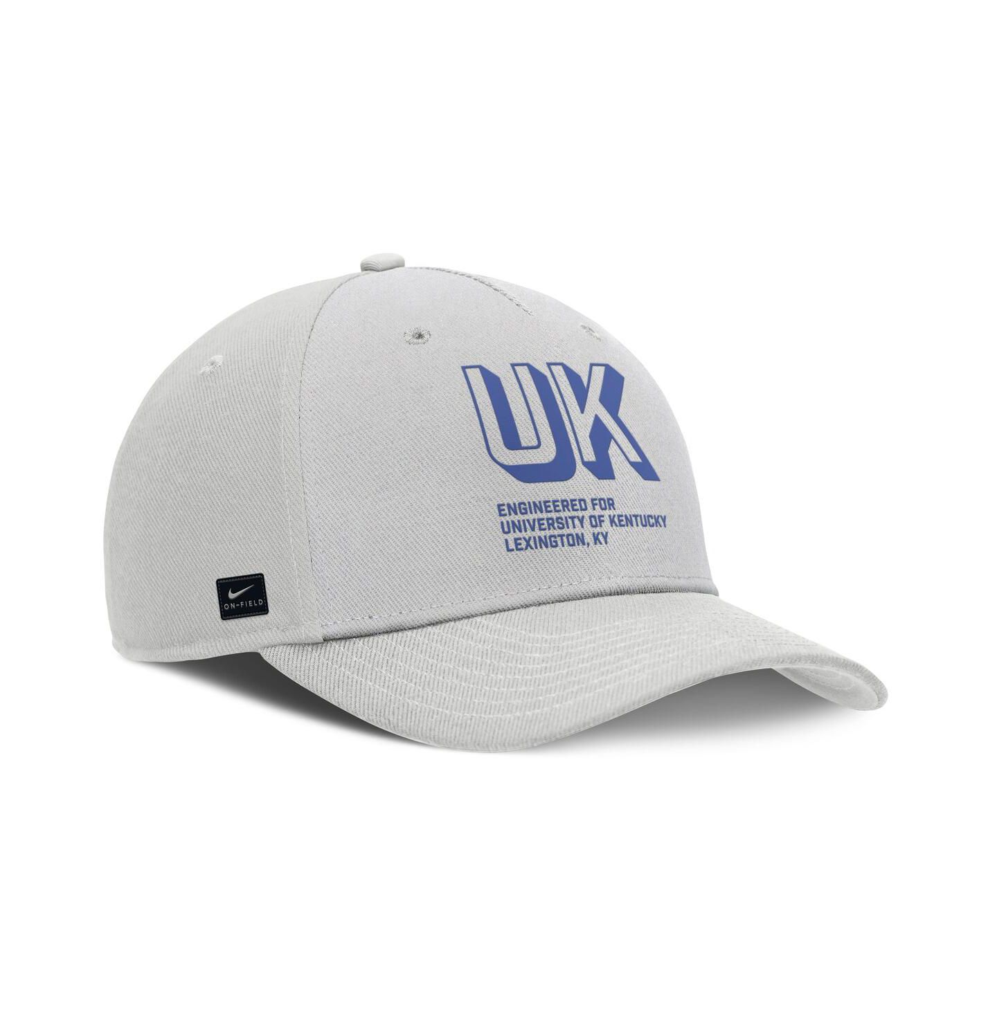 Мужская кепка Nike Gray Kentucky Wildcats 2025 Sideline Dust Pinched Rise Adjustable Hat — фото 3