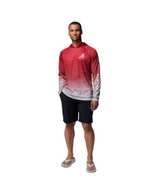 Men's Crimson Alabama Crimson Tide PFG Gradient Water Super Terminal Tackle Hoodie Omni-Wick T-Shirt