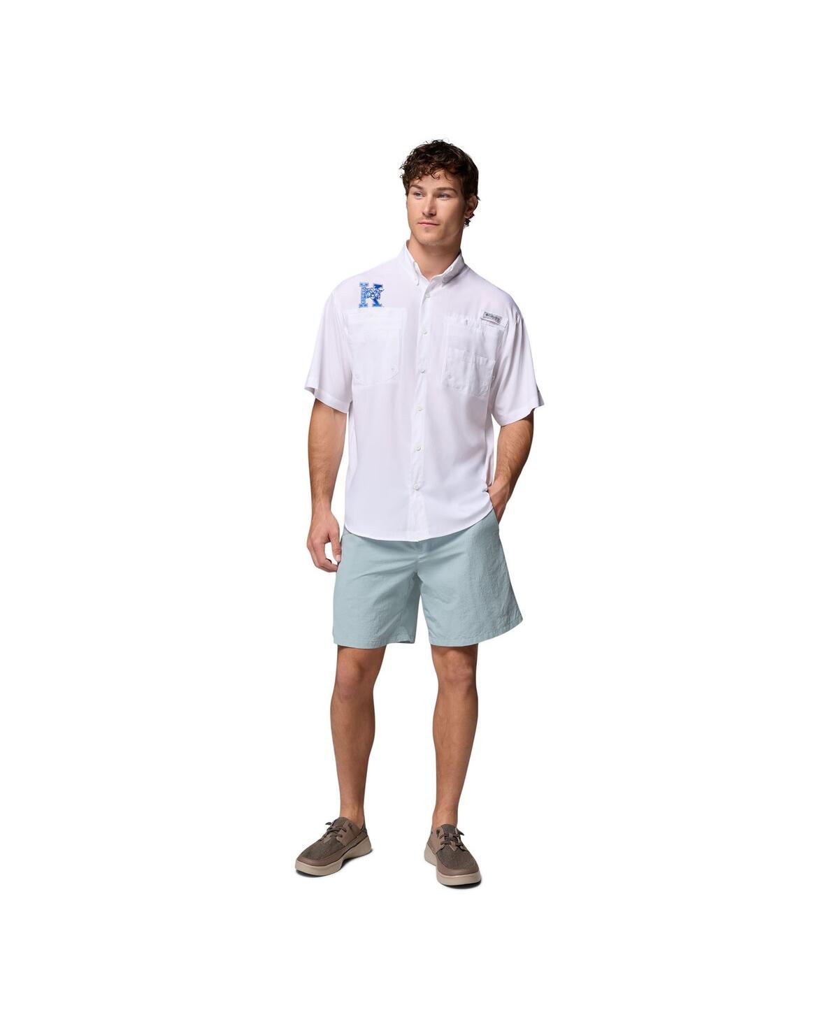 Columbia Men's White Kentucky Wildcats Tamiami Omni-shade Button-down Shirt In White