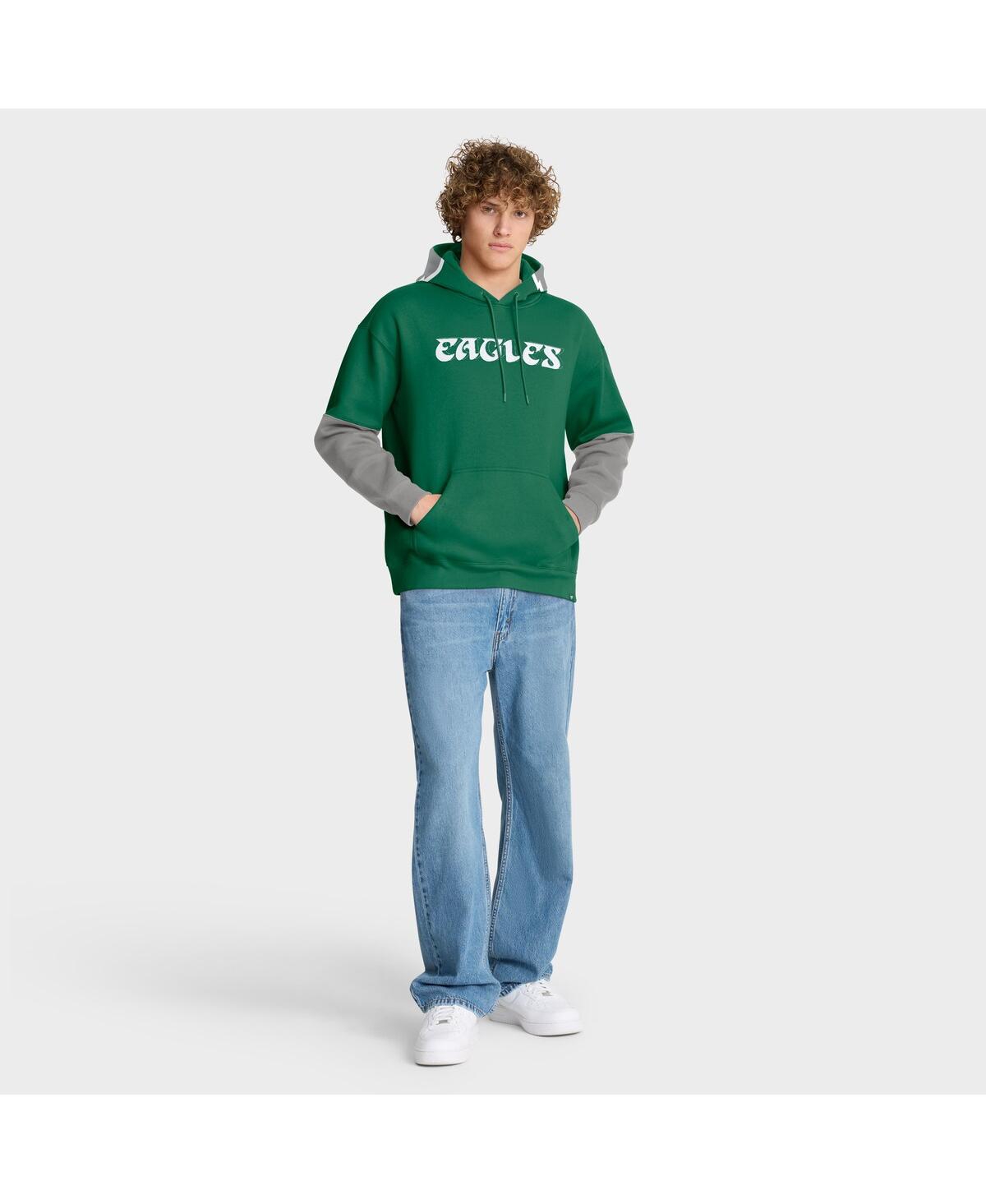 Fanatics Men's Kelly Green Philadelphia Eagles Helmet Retro Pullover Hoodie In Green