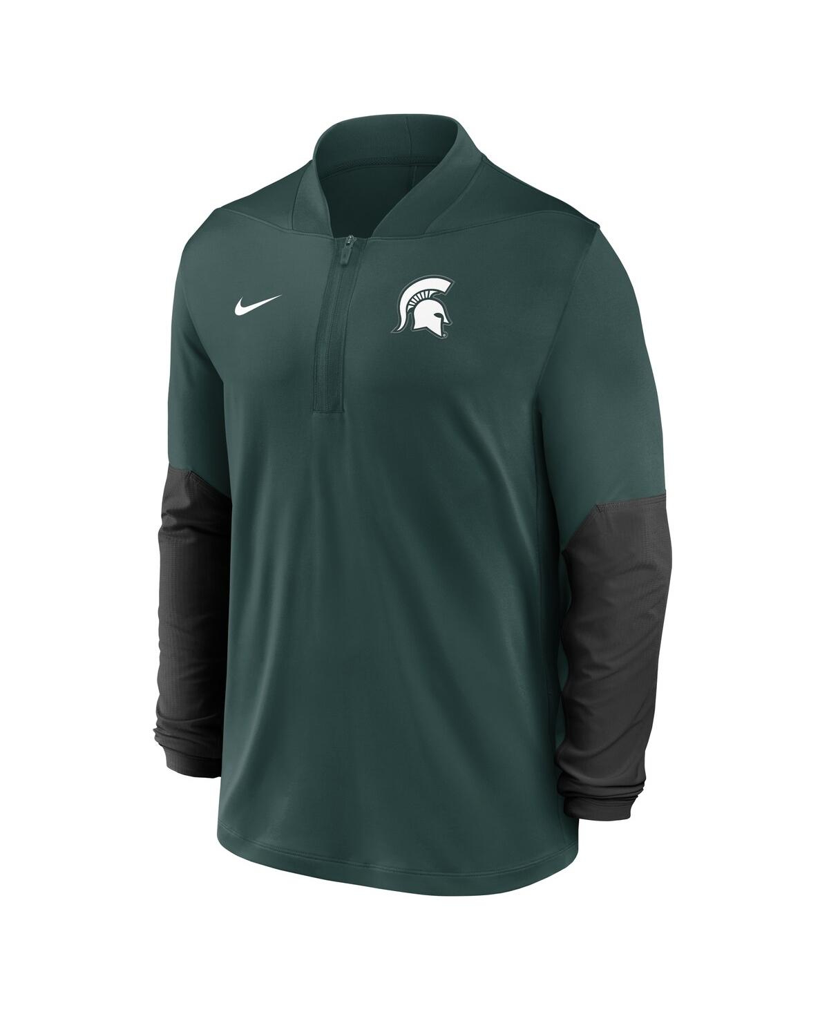 Nike Men's Green Michigan State Spartans One Goal Performance Half-zip Pullover Sweatshirt In Green