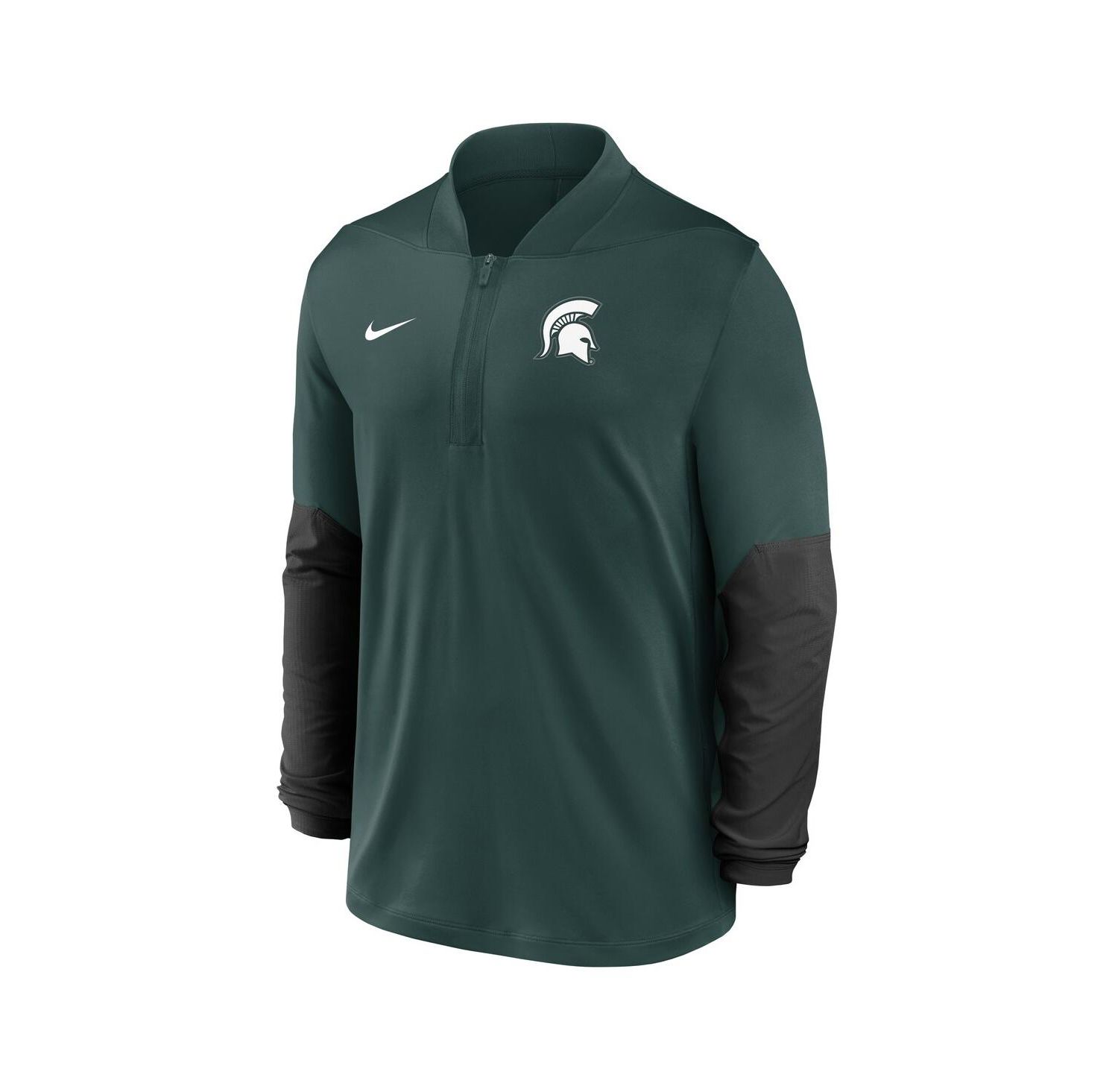 Men's Green Michigan State Spartans One Goal Performance Half-Zip Pullover Sweatshirt