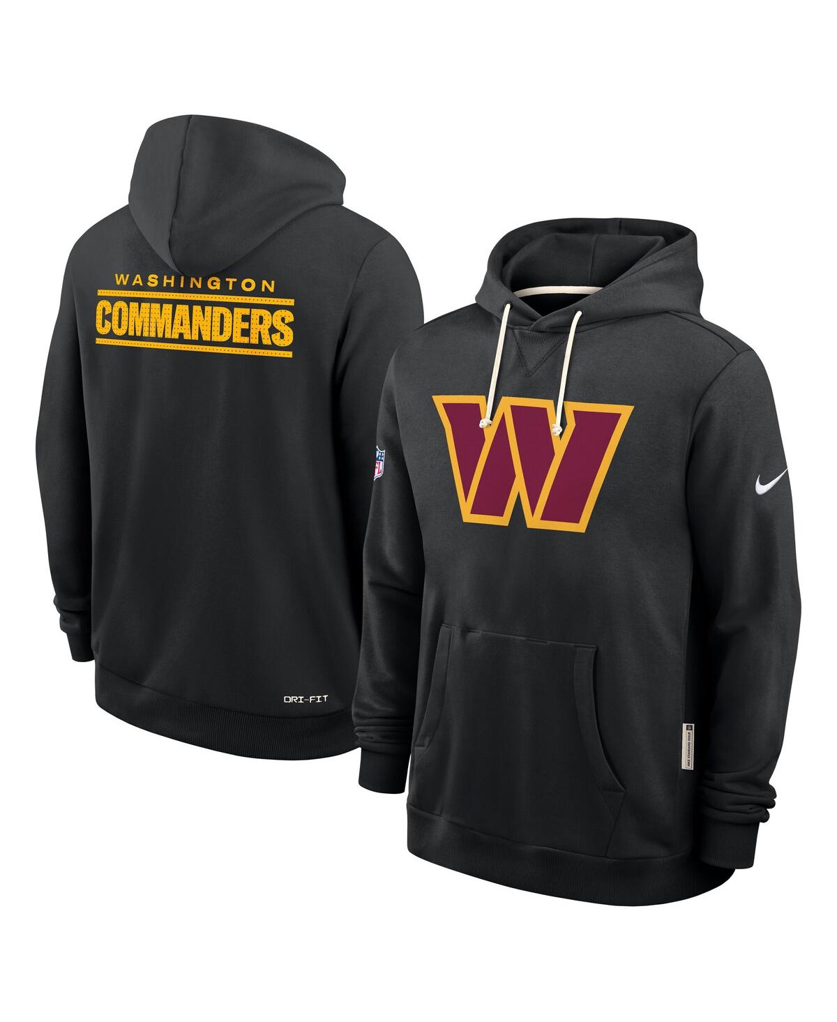 Nike Washington Commanders Initial Home Sideline  Men's Dri-fit Nfl Pullover Hoodie In Black