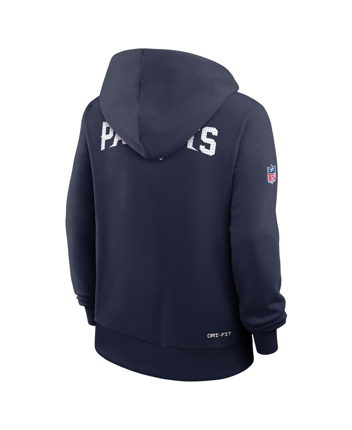 Nike Women's Navy New England Patriots Sideline Standard Issueâ Initial Homeâ Dri-fit Hoodie In Blue