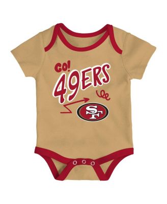 Baby Boys and Girls 3-Pack San Francisco 49ers All Day Play Bodysuit Set