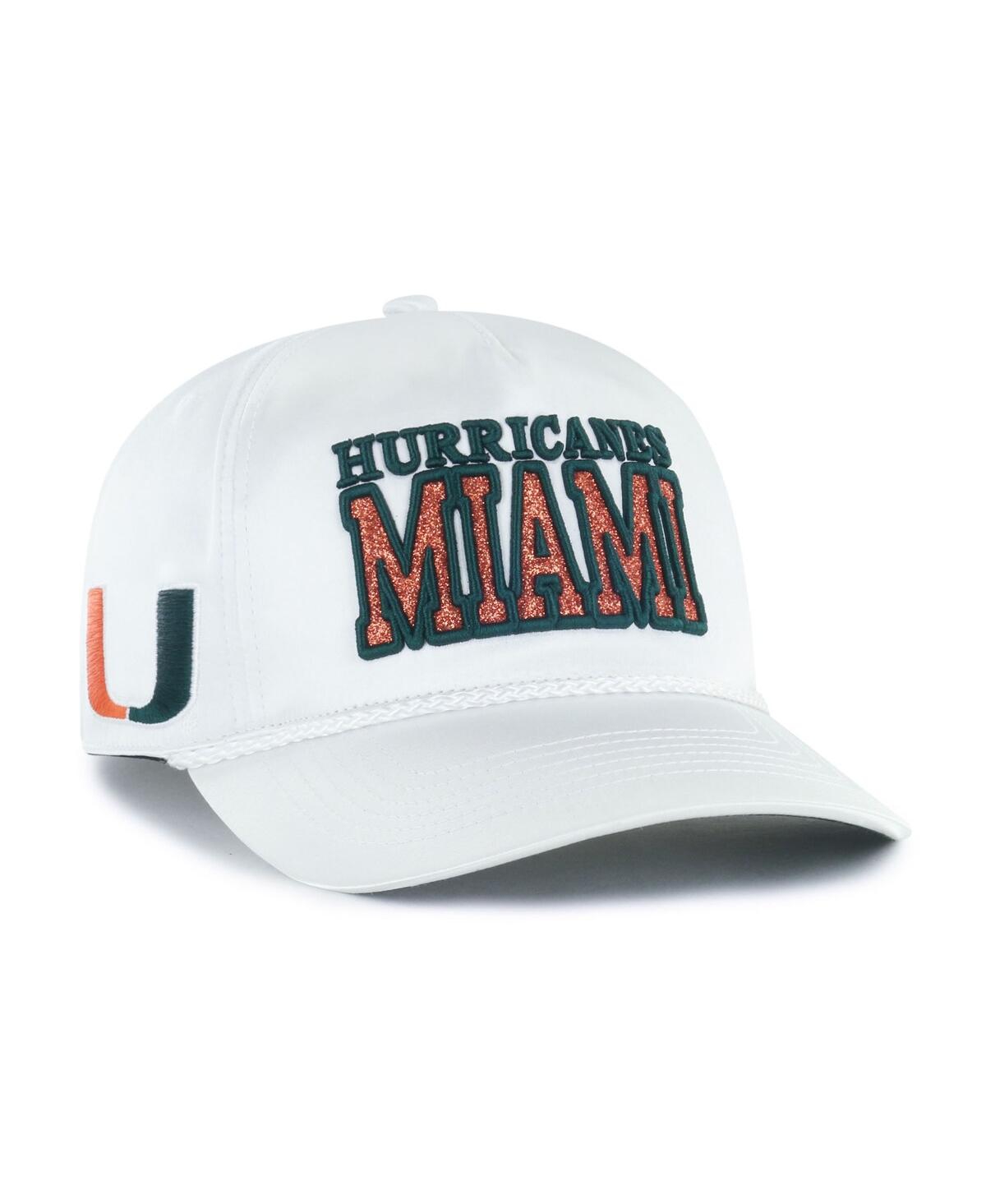 '47 Women's Brand White Miami Hurricanes Outspoken Hitch Adjustable Hat