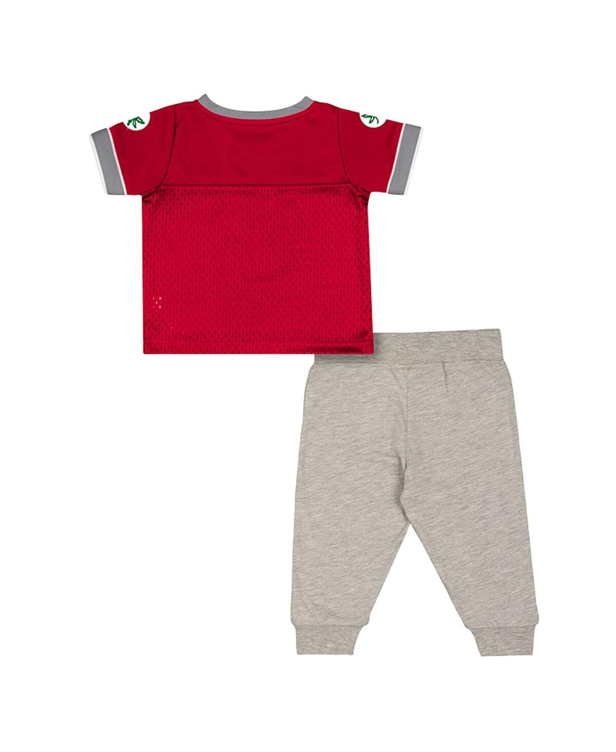 Colosseum Baby Boys And Girls 2-piece Newborn Ohio State Buckeyes Nothing But The Hits Football Set In Red