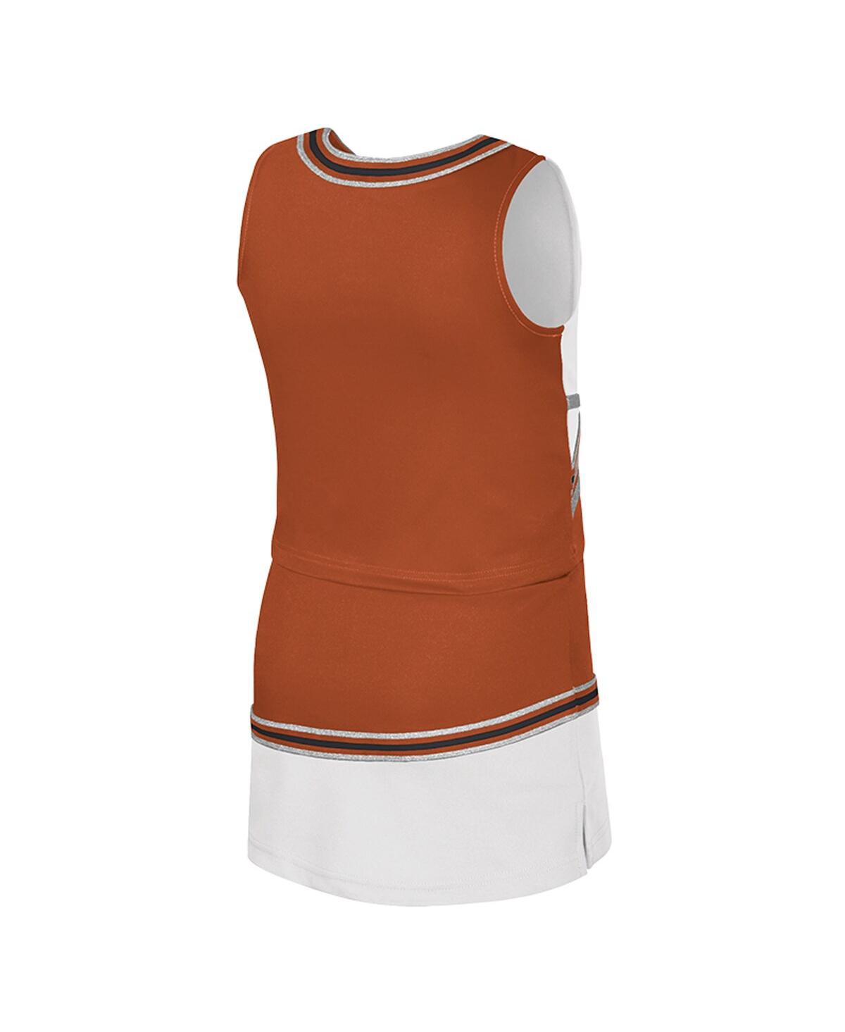 Colosseum Big Girls 2-Piece Texas Orange Longhorns Lollipop Park Cheer Set