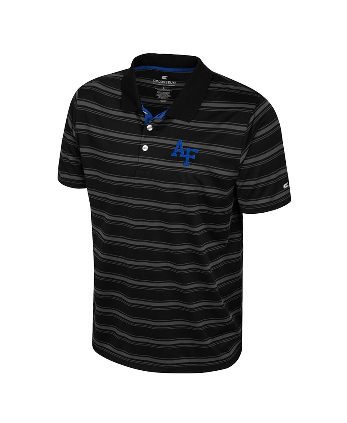 Colosseum Men's Black Louisville Cardinals Milk Steak Polo Shirt In Black