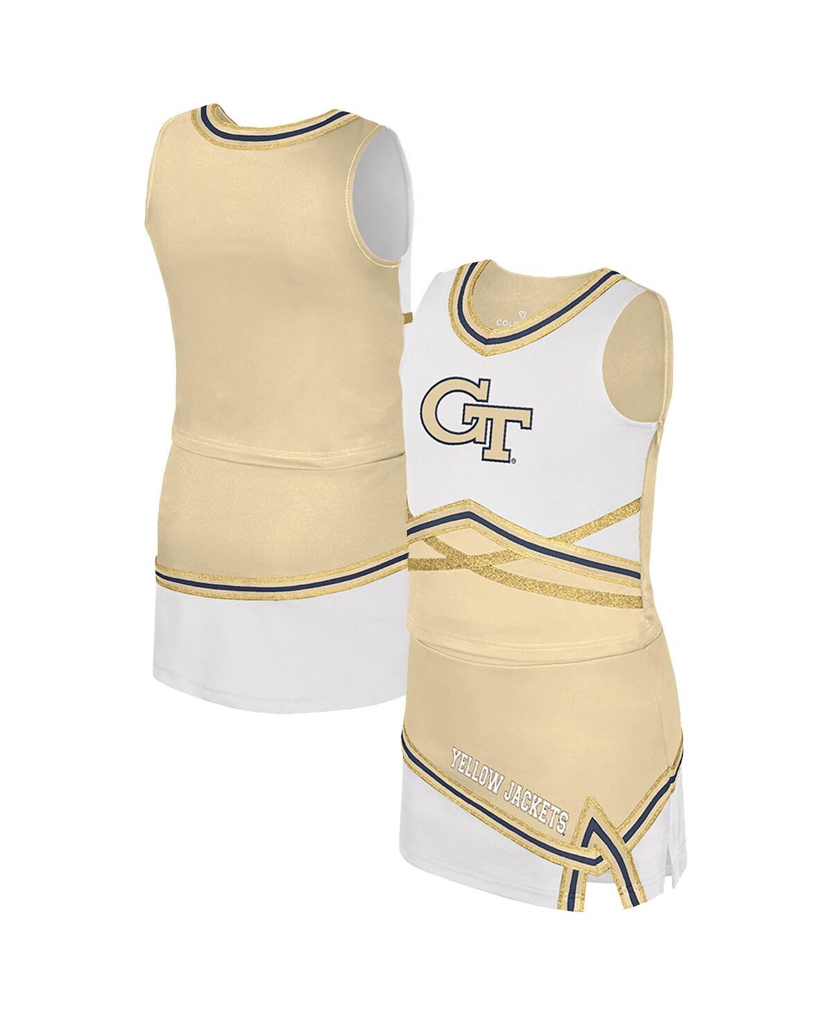 Colosseum Big Girls 2-piece Gold Georgia Tech Yellow Jackets Lollipop Park Cheer Set In Yellow