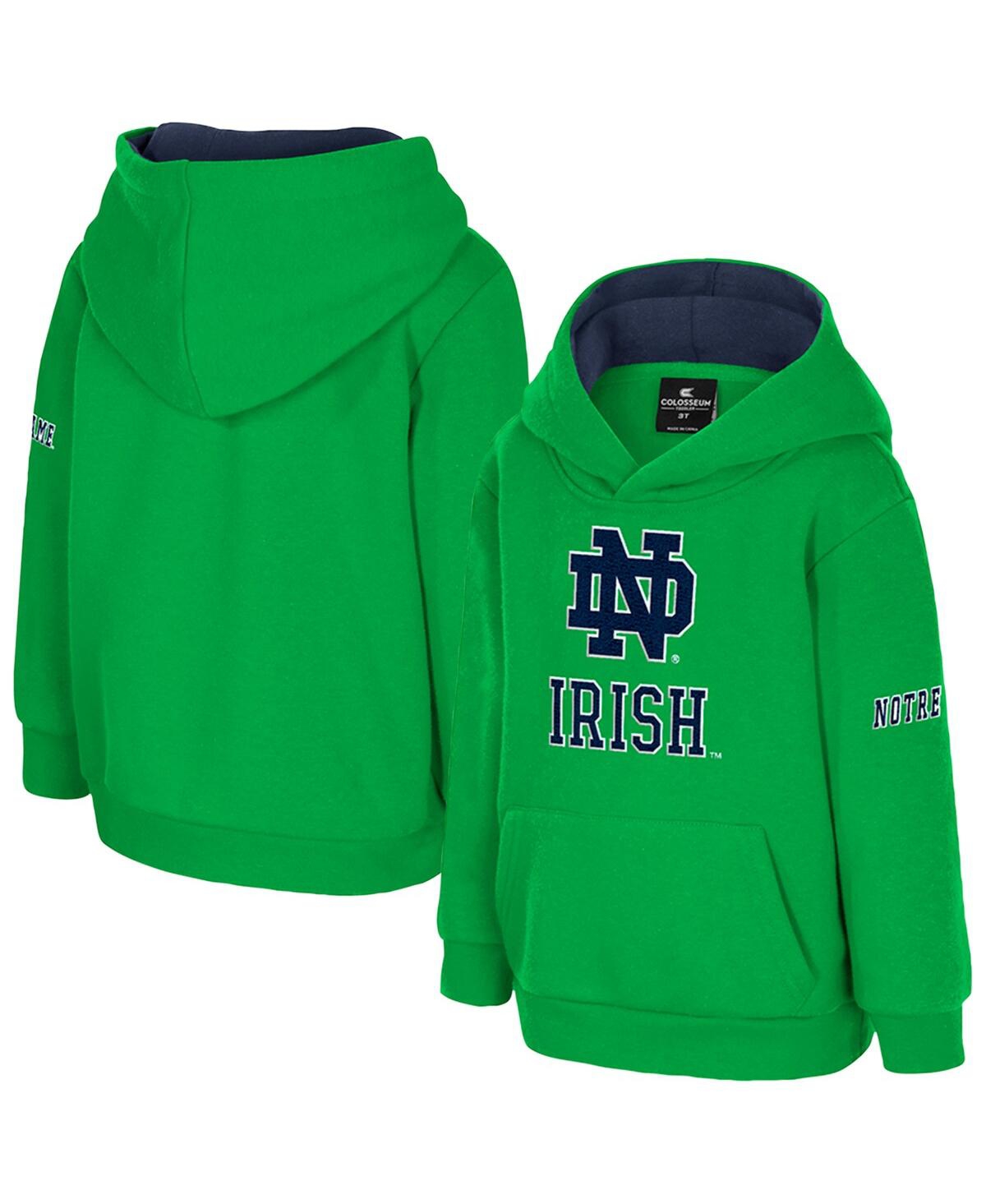 Colosseum Toddler Kelly Green Notre Dame Fighting Irish Big Logo Volume Fleece Pullover Hoodie
