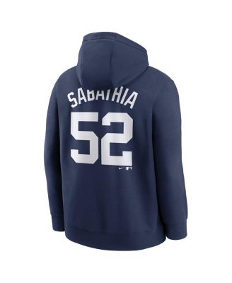 Men's CC Sabathia Navy New York Yankees Retired Player Name Number Club Pullover Hoodie
