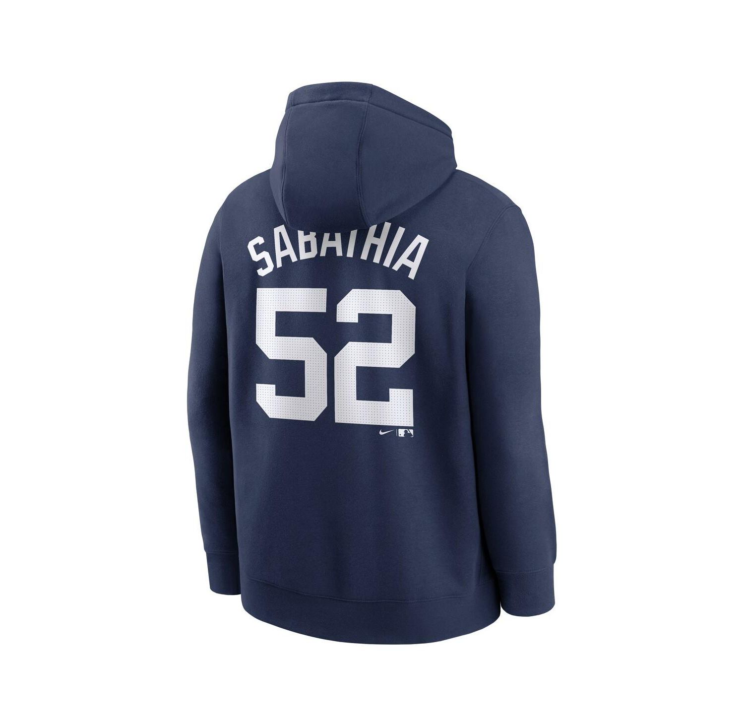 Men's CC Sabathia Navy New York Yankees Retired Player Name & Number Club Pullover Hoodie