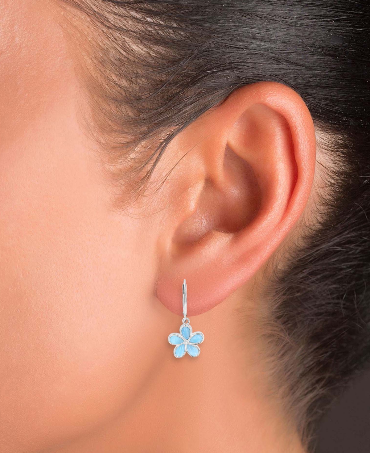 Macy's Flower Shape Opal (2.5 Ct. T.w.) Earrings In Sterling Silver In Silver
