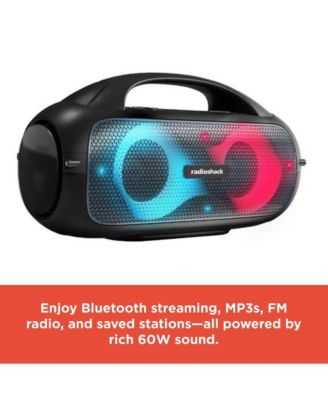 60W Black and Gray Wireless Portable Speaker With Lights True Wireless Audio And Type C-Charging Cable 4001787