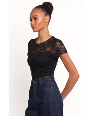 Women's Ziva Lace Overlay Bodysuit 