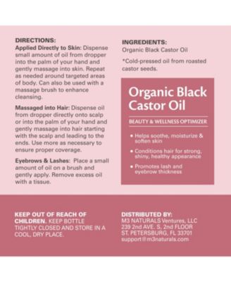 M3 Black Castor Oil Liquid, 4oz