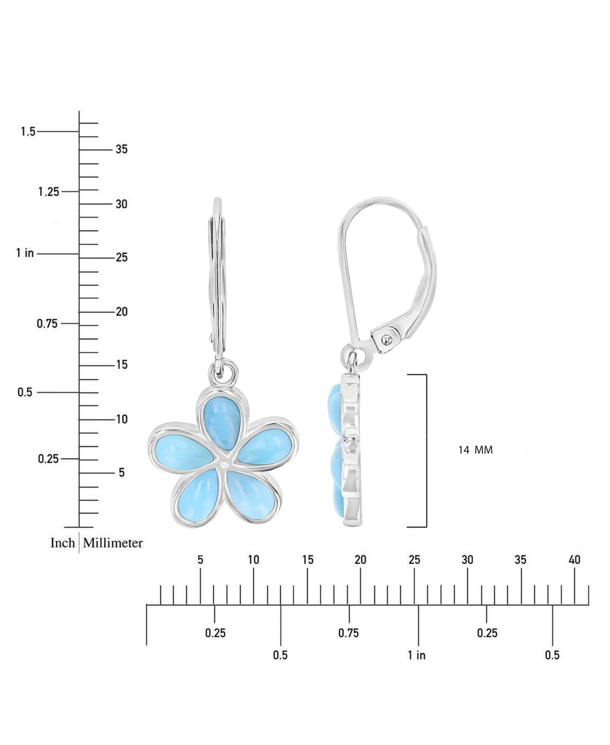 Macy's Flower Shape Opal (2.5 Ct. T.w.) Earrings In Sterling Silver In Silver