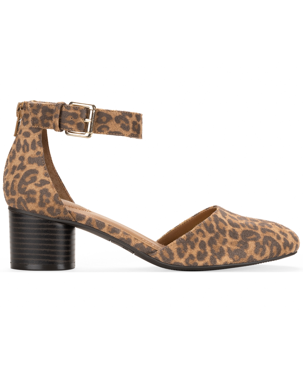 Style & Co Women's Alinaa Two-piece Block Heel Dress Pumps, Created For Macy's In Animal Print