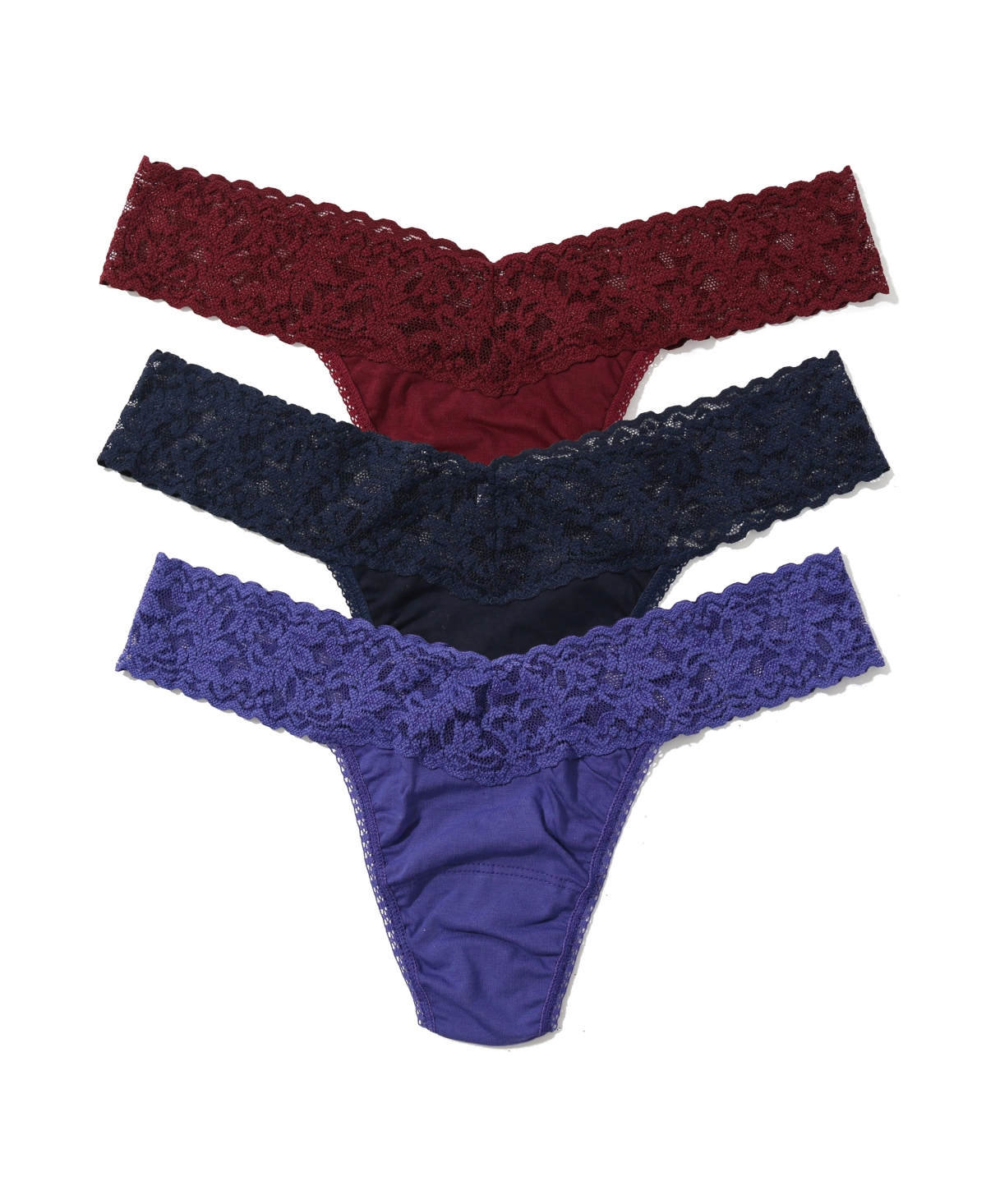 Hanky Panky Cotton Original Rise Thong Holiday 3 Pack Cracker