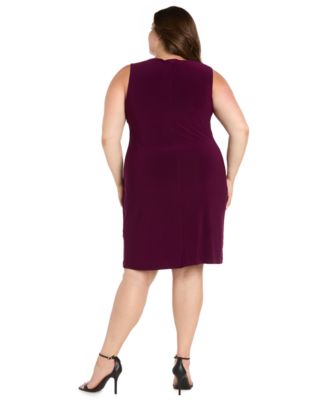 Plus Size 2-Piece Floral Jacket and Scoop Neck Dress