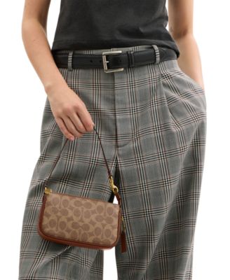 Plaza Mini Signature Canvas Shoulder Bag 18