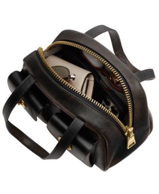 Twin Turnlock Mini Loved Leather Shoulder Bag