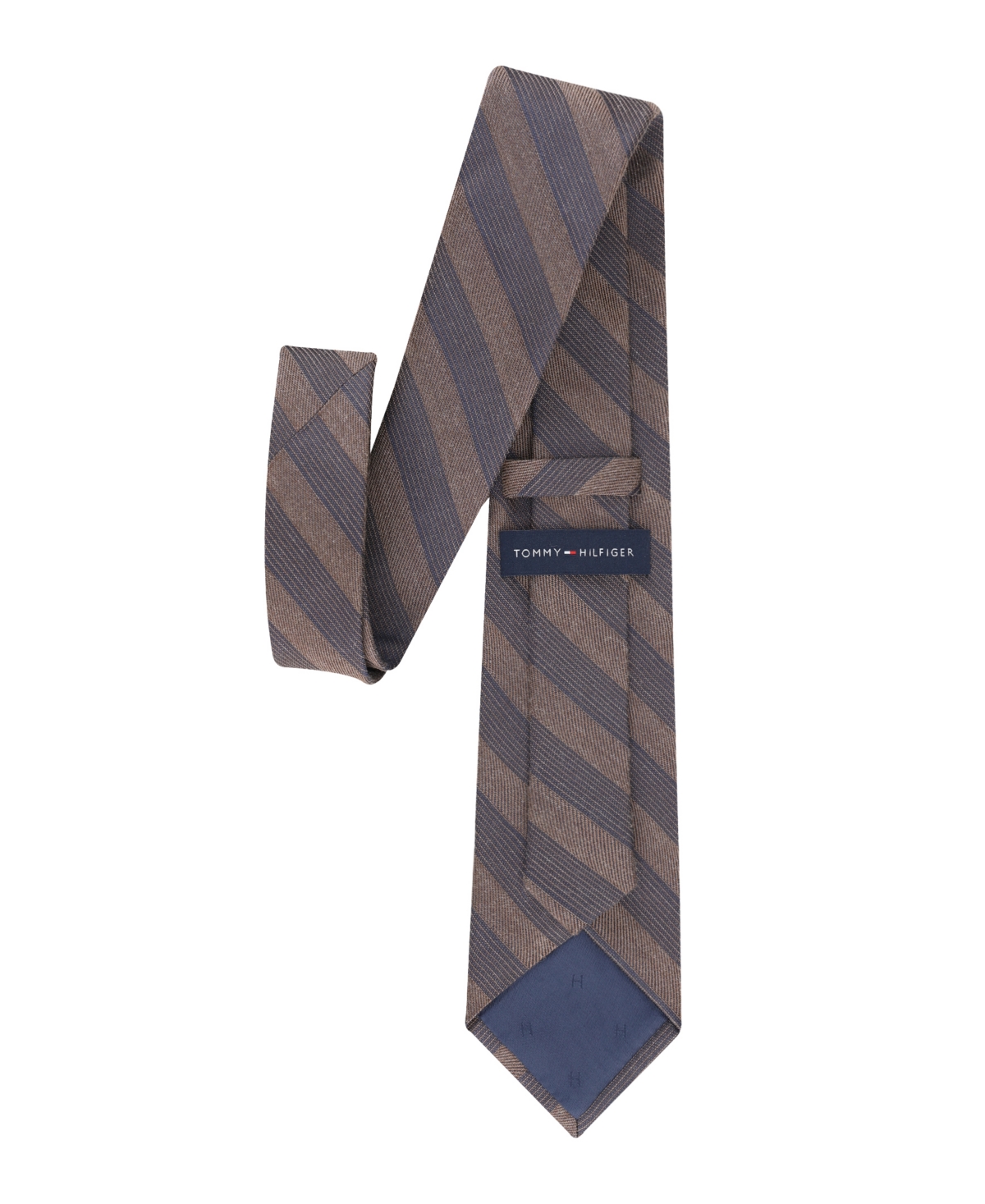 Tommy Hilfiger Men's Striped Tie In Brown